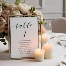 Modern Calligraphy Wedding Seating Chart