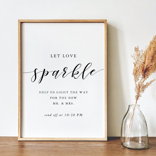 Modern Calligraphy Wedding Sparkler Send Off Sign (Creator Uploaded)