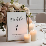 Modern Calligraphy Wedding Table Number<br><div class="desc">Custom-designed wedding table number cards featuring modern hand calligraphy design.</div>
