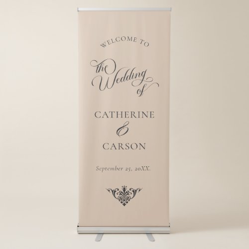 Modern Calligraphy Wedding Welcome Banner