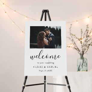 Modern Calligraphy Wedding Welcome Photo Foam Boar Foam Board