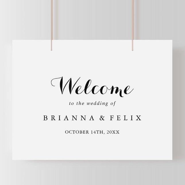 Modern Calligraphy Wedding Welcome Sign (Creator Uploaded)