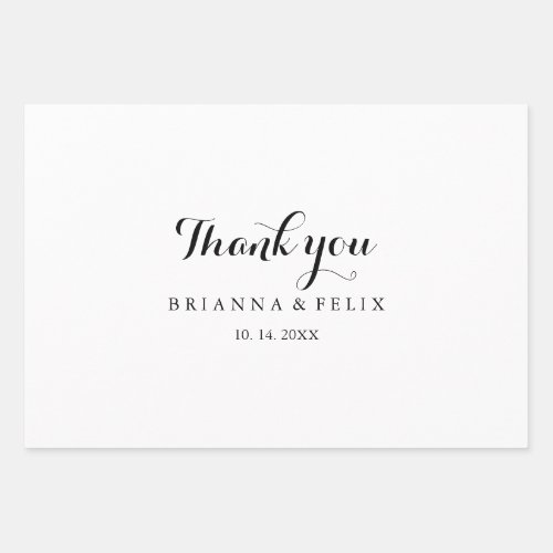Modern Calligraphy Wedding Wrapping Paper Sheets