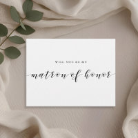 Modern Calligraphy Will You Be My Matron of Honor