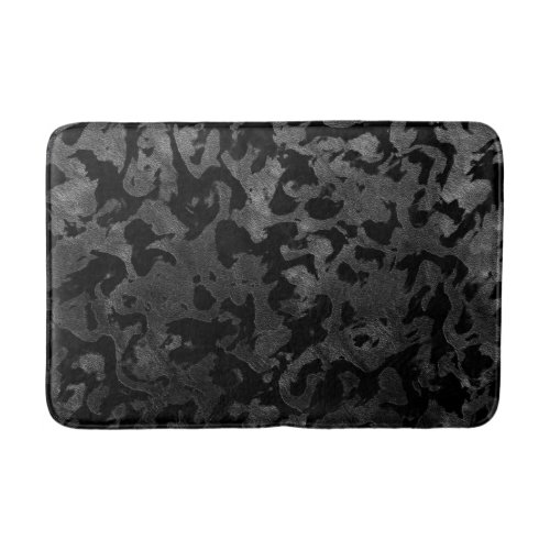 Modern Camo _Black and Dark Grey_ camouflage Bathroom Mat