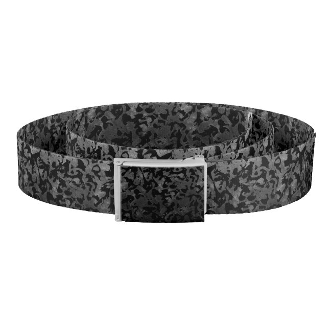 Modern Camo -Black and Dark Grey- camouflage Belt (Coil)
