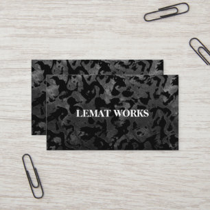 Modern Camo -Black and Dark Grey- camouflage Business Card