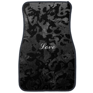 Modern Camo -Black and Dark Grey- camouflage Car Mat