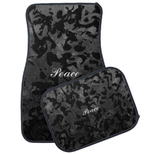 Modern Camo -Black and Dark Grey- camouflage Car Mat