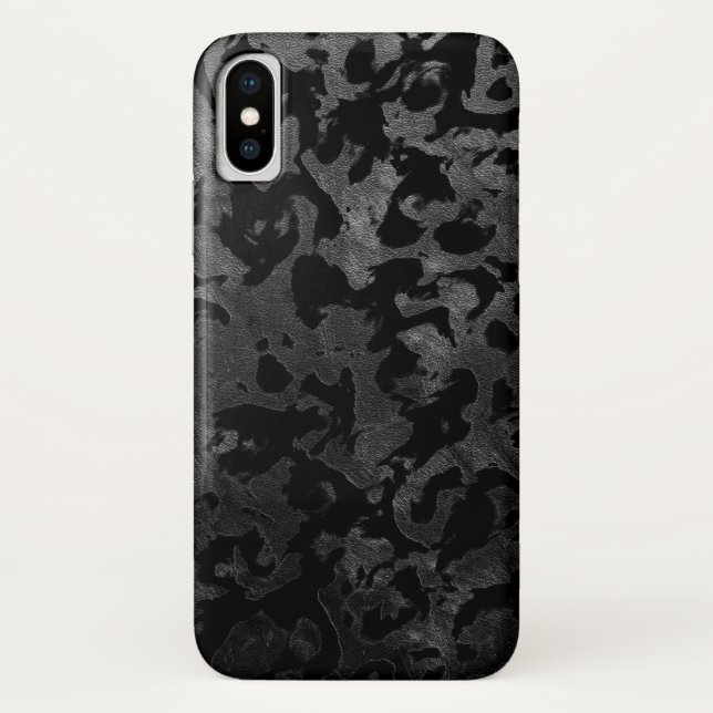Modern Camo -Black and Dark Grey- camouflage Case-Mate iPhone Case (Back)