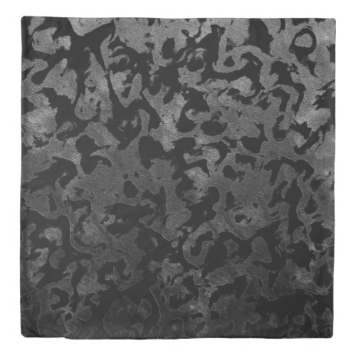 Modern Camo _Black and Dark Grey_ camouflage Duvet Cover