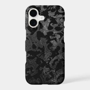 Modern Camo -Black and Dark Grey- camouflage iPhone 17 Case