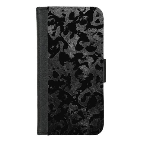 Modern Camo _Black and Dark Grey_ camouflage iPhone 87 Wallet Case