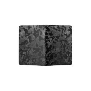 Modern Camo -Black and Dark Grey- camouflage Passport Holder