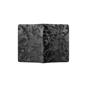 Modern Camo -black And Dark Grey- Camouflage Passport Holder by LEMATWORKS at Zazzle