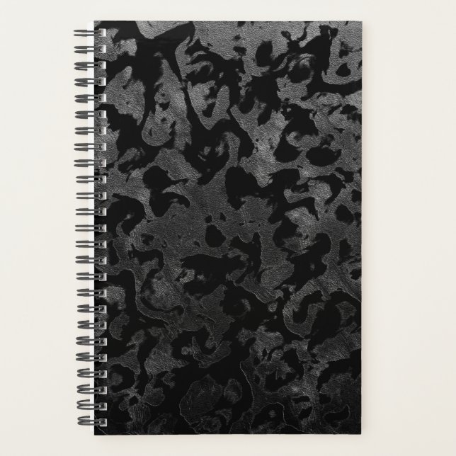 Modern Camo -Black and Dark Grey- camouflage Planner (Front)