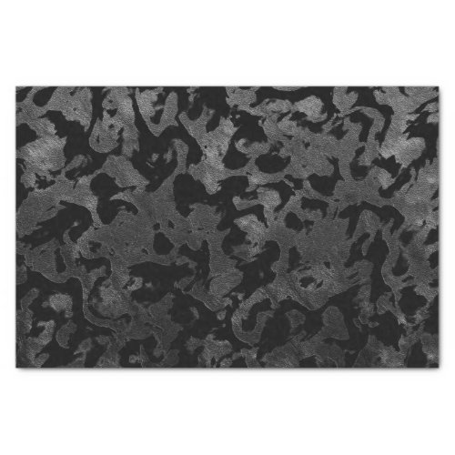 Modern Camo _Black and Dark Grey_ camouflage Tissue Paper