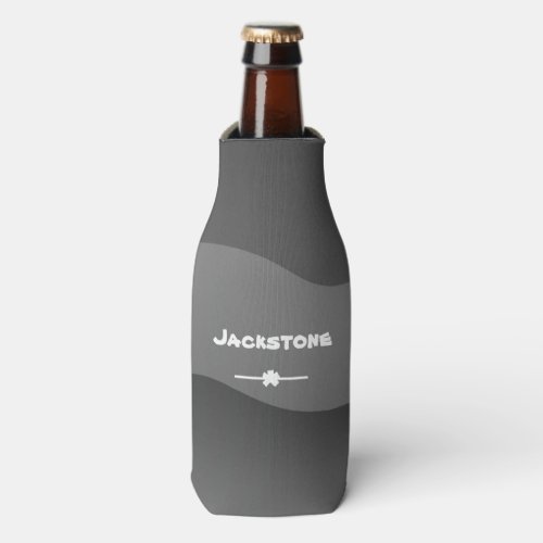 Modern Camo Design Custom Name Cool Beer  Bottle Cooler