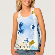 Modern camouflage design in blue tones for her