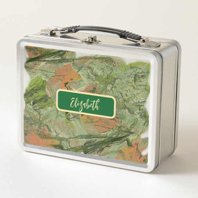 Modern Camouflage Metal Lunch Box (Front)