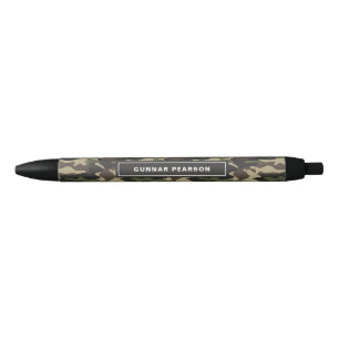 Modern Camouflage Pattern Name Black Pen