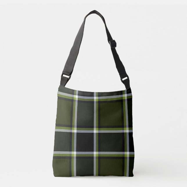  Modern Camouflage Plaid Tartan Pattern Crossbody Bag (Front)