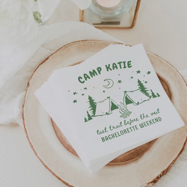 Modern Camp Bachelorette Party Napkins (Creator Uploaded)