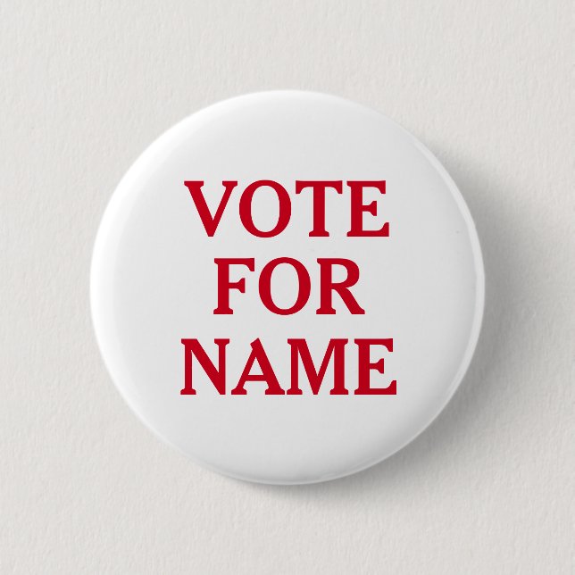 Modern Campaign Gear - Red and White Button (Front)