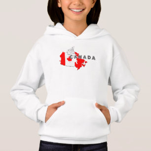 Modern Canadian Canada Art Letter map Flag Souveni Hoodie
