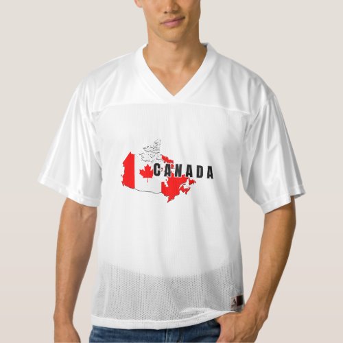 Modern Canadian Canada Art Letter map Flag Souveni Mens Football Jersey