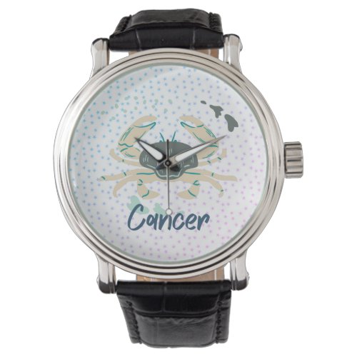 Modern Cancer Crab Zodiac  Watch