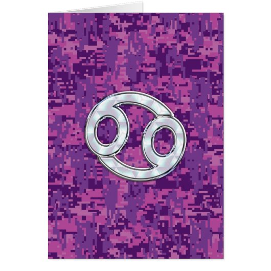 Modern Cancer Zodiac Sign Pink Digital Camouflage (Front)