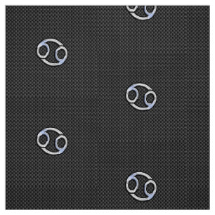 Modern Cancer Zodiac Symbol Carbon Fiber Print Fabric