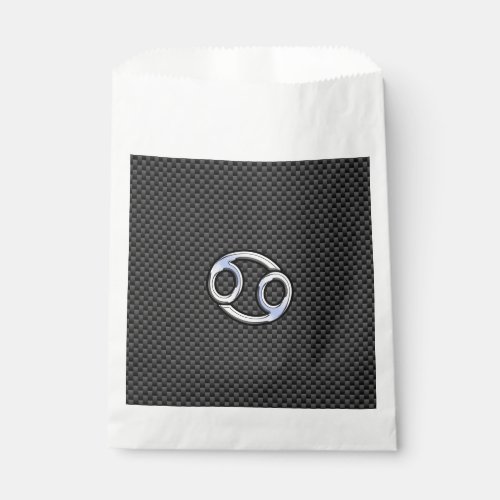 Modern Cancer Zodiac Symbol Carbon Fiber Print Favor Bag