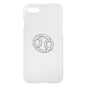 Modern Cancer Zodiac Symbol on Pink Camo iPhone SE/8/7 Case