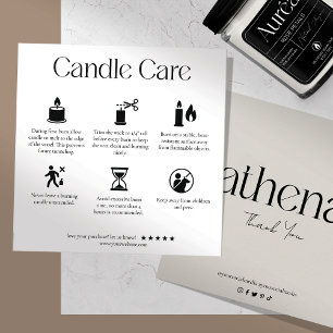 Modern Candle Care Card