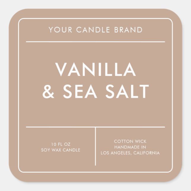 Modern Candle Label (Front)