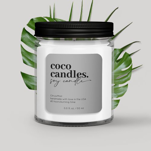 Modern Candle Label