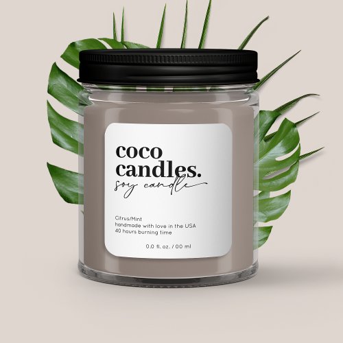 Modern Candle Label