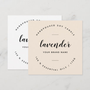 Modern candle label instant download invitation