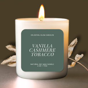 Modern candle label minimal product sticker