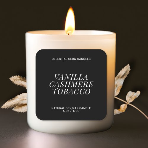 Modern candle label minimal product sticker