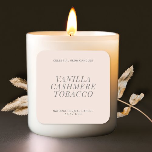 Modern candle label minimal product sticker