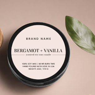 Modern candle label packaging template