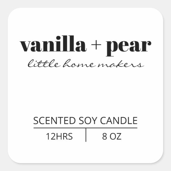 Modern Candle labels