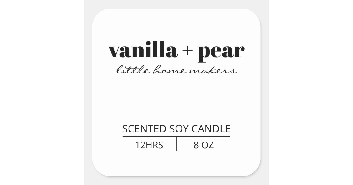 Minimalist Vintage Candle Label