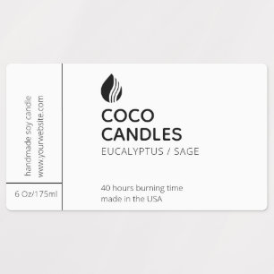 Modern Candle Logo Label