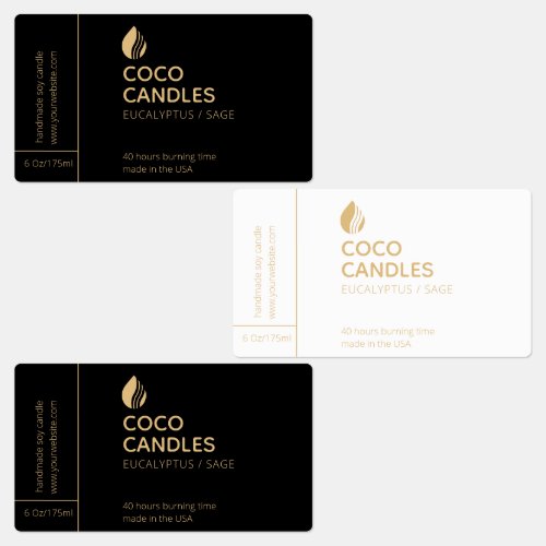 Modern Candle Logo Label  