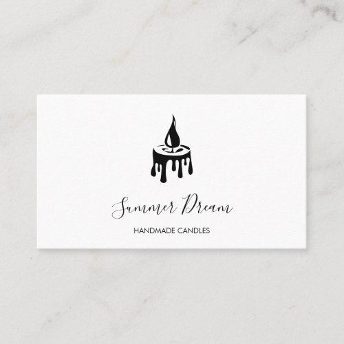 Modern Candle Maker Rose Gold Minimalist Bees Wax  Business Card