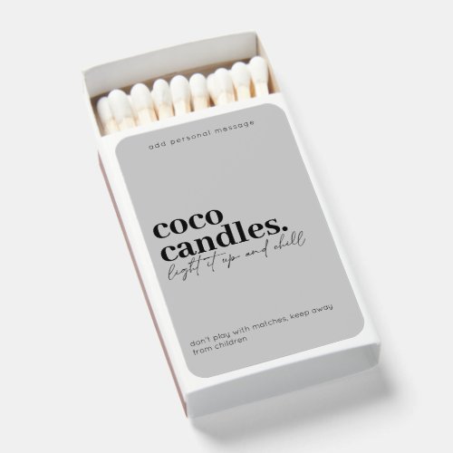 Modern Candle Personalized Matches